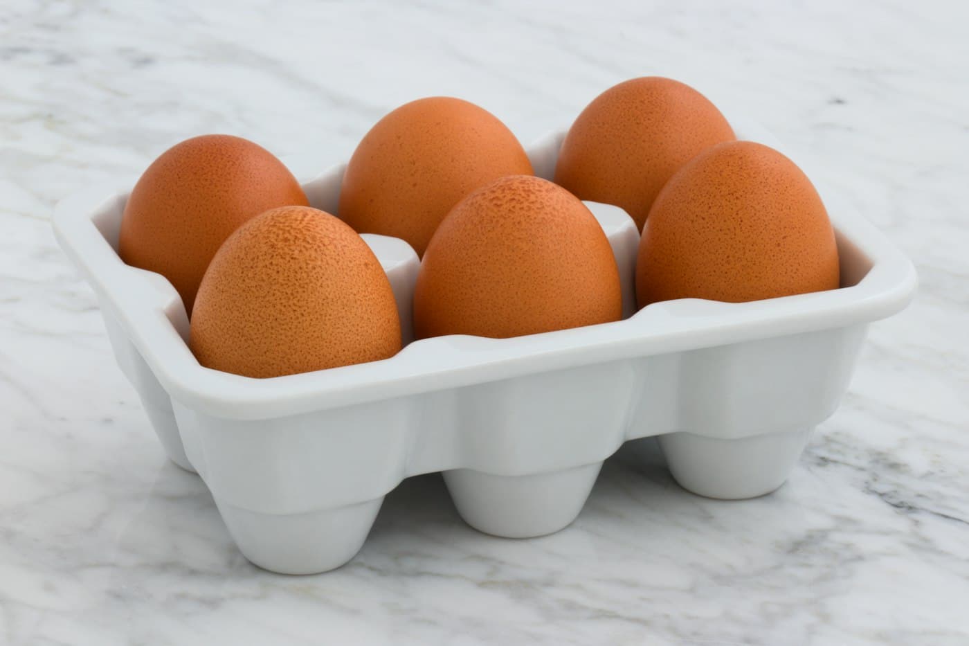 Brown hen eggs packed in a carton